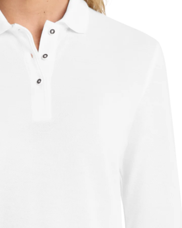 Closeup of a L500LS Port Authority Ladies' Silk Touch Long Sleeve Polo